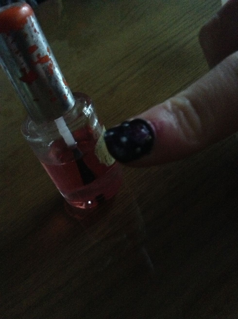 Finally, add the top coat to seal and protect the design.