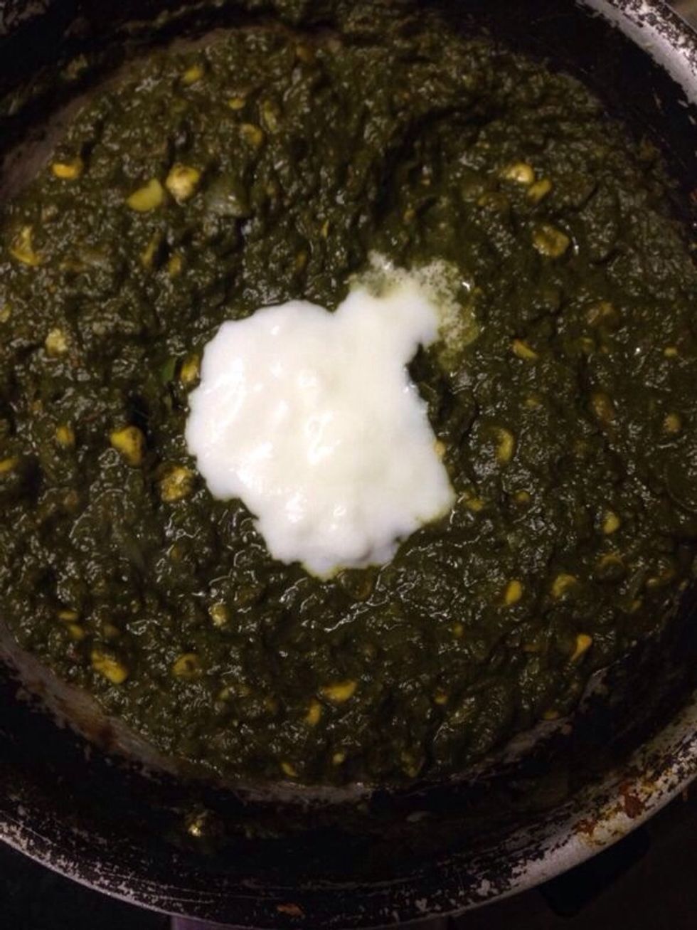 Finally add yogurt and mix well.