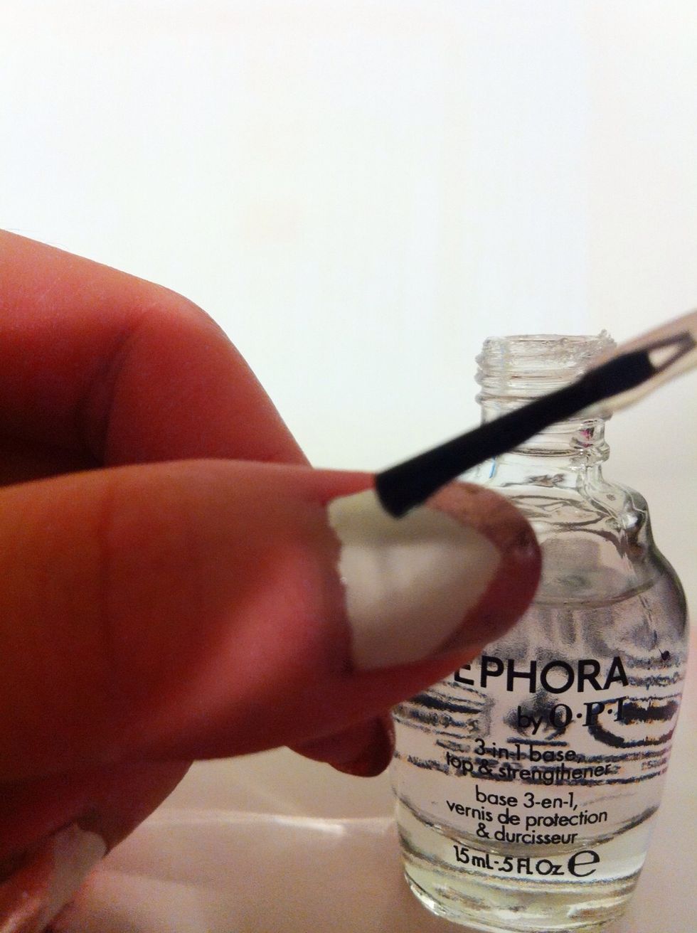 Finally, apply the top coat to keep the nail last longer and give a shine to the it.