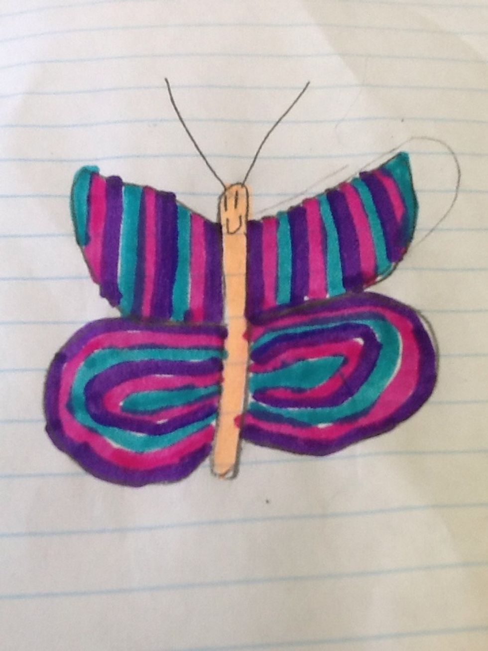 Finally, colour the butterfly