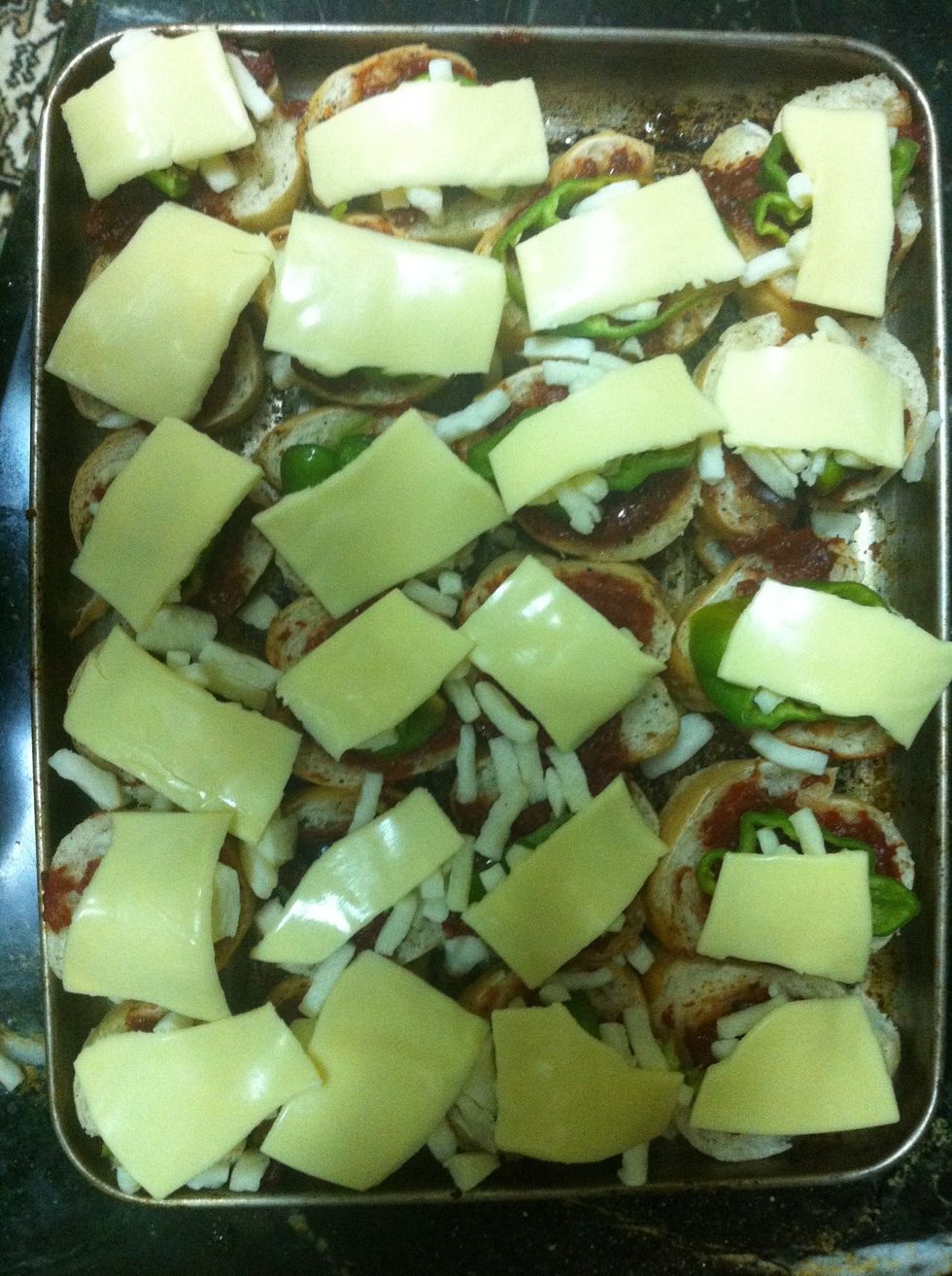Finally ,Cover it with a big slice of cheddar