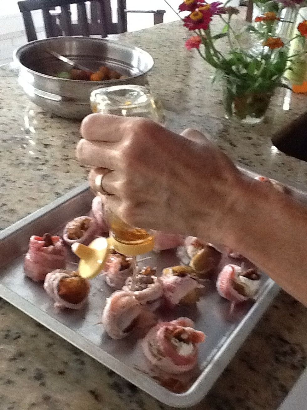 Finally, drizzle honey on each fig and broil until bacon is cooked. This is a wonderful appetizer and a great way to use all of the figs your fig tree produces.