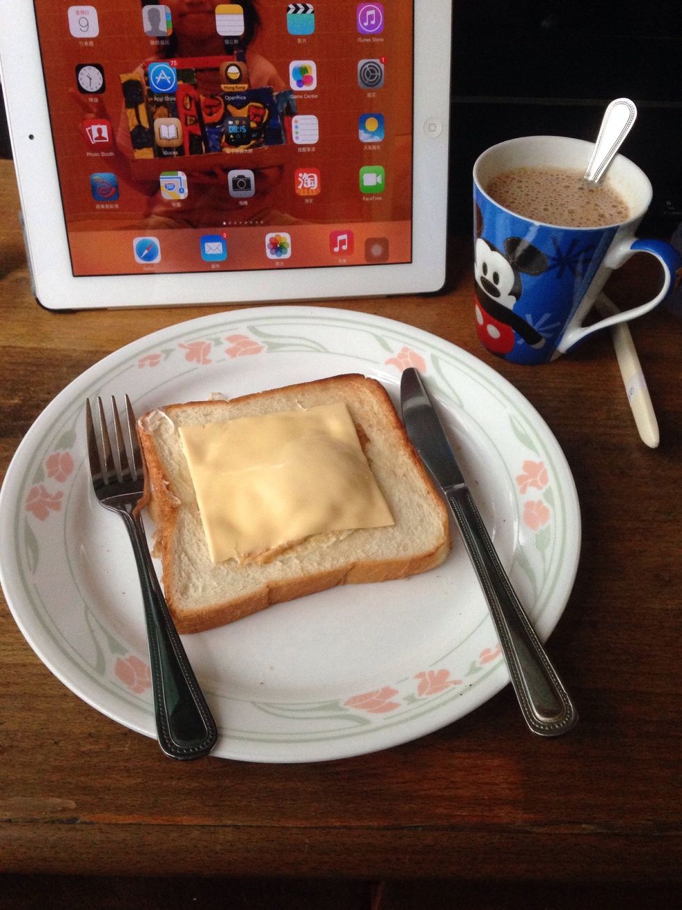 Finally, enjoy yr breakfast with a cup of hot drink :)) Enjoy yr good morning guys~