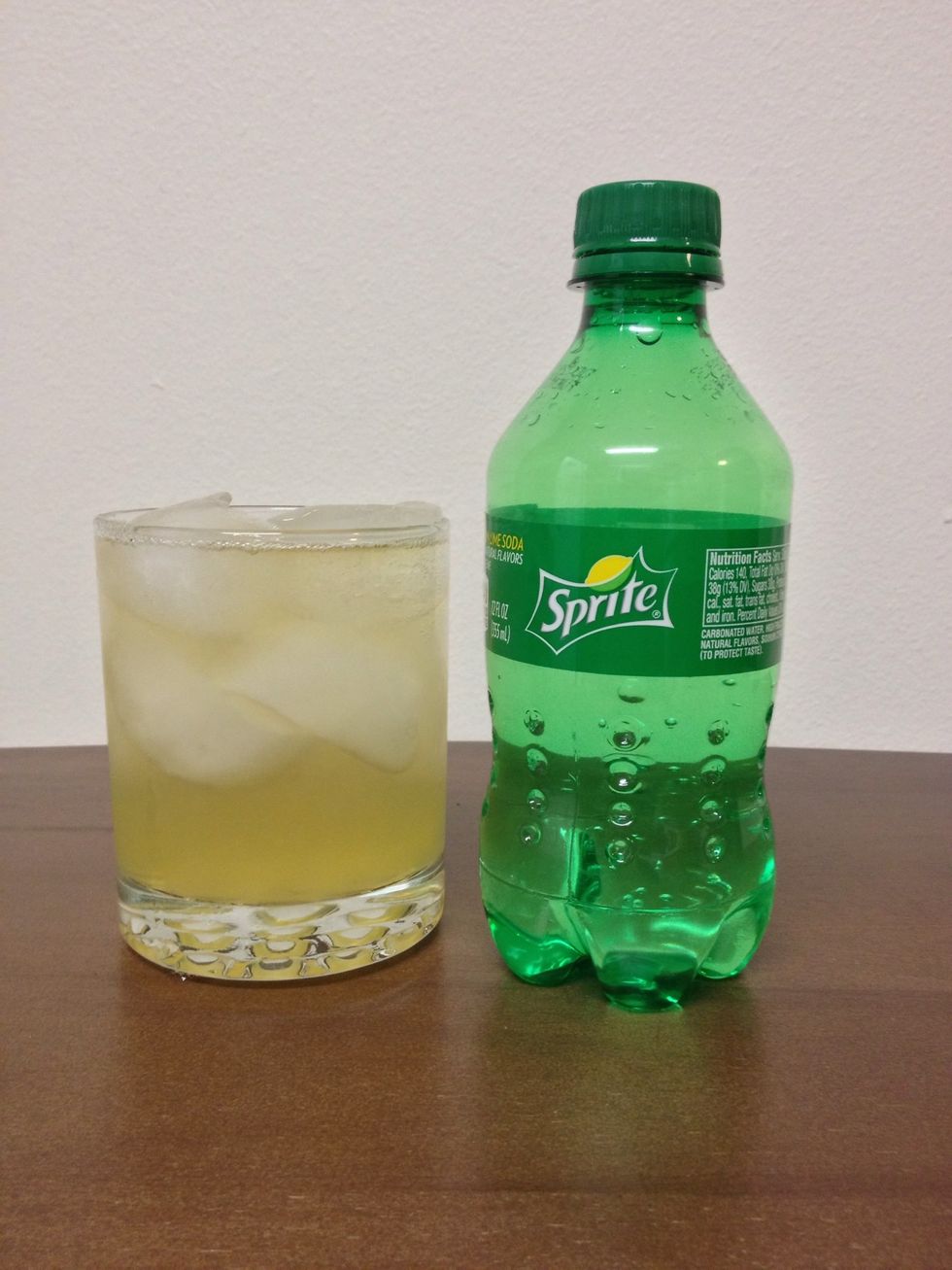 Finally, fill the rest if the glass with your favorite Lemon/Lime soda.