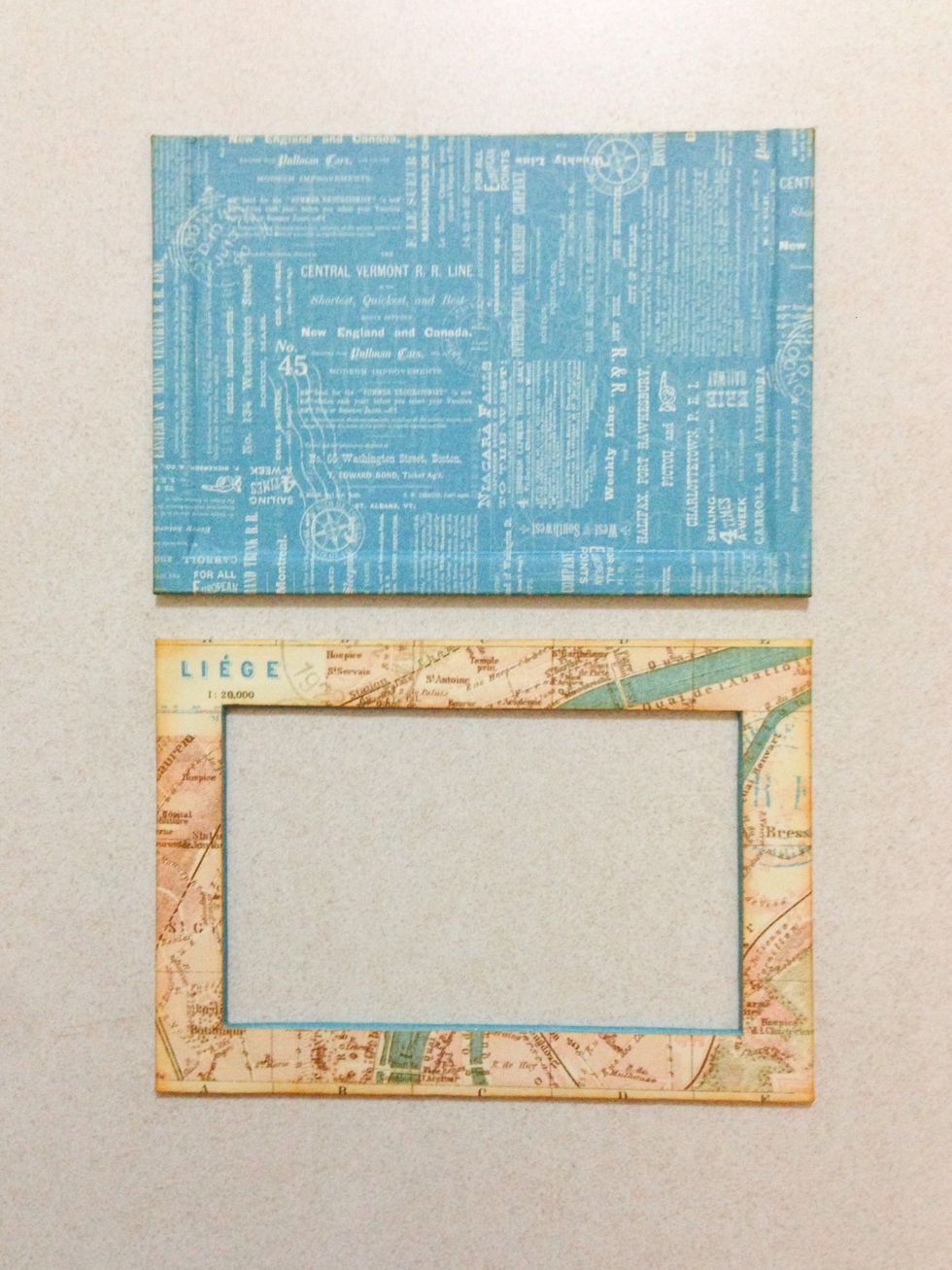 Finally, glue the frame on top of the base...