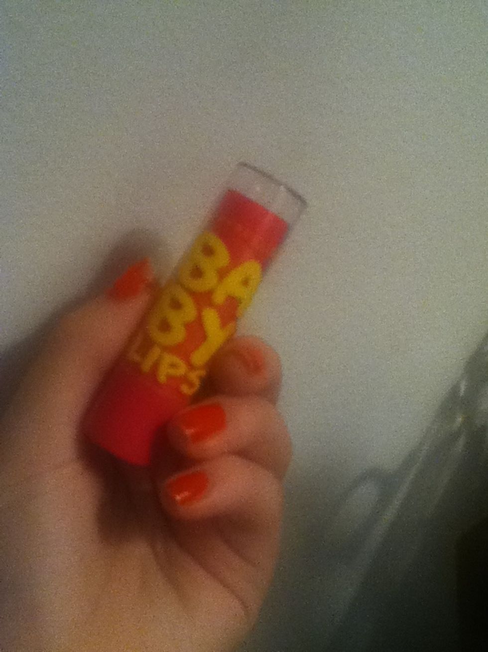 Finally I Like to finish off with a tinted lip balm...this is maybelline's baby lips in pink punch