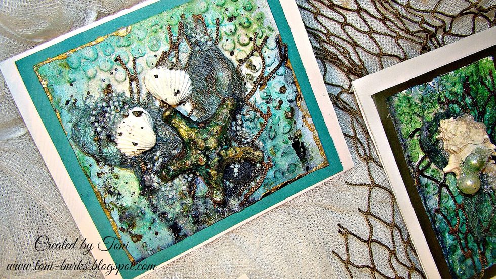 Finally I splattered Minx Ink in Midnight with a splatter brush to the top and allowed to dry and then adhered this little piece of art to a coordinating mat cardstock and then to the white card.
