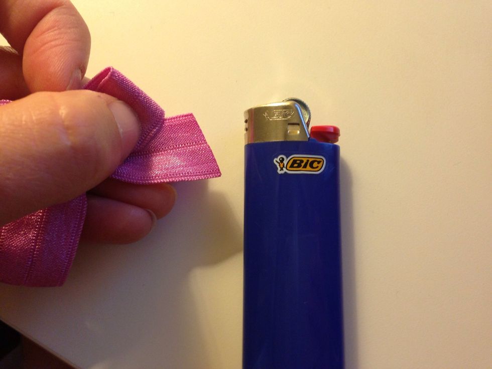 Finally, lightly burn the ends to keep them from fraying. It doesn't take much so be careful!