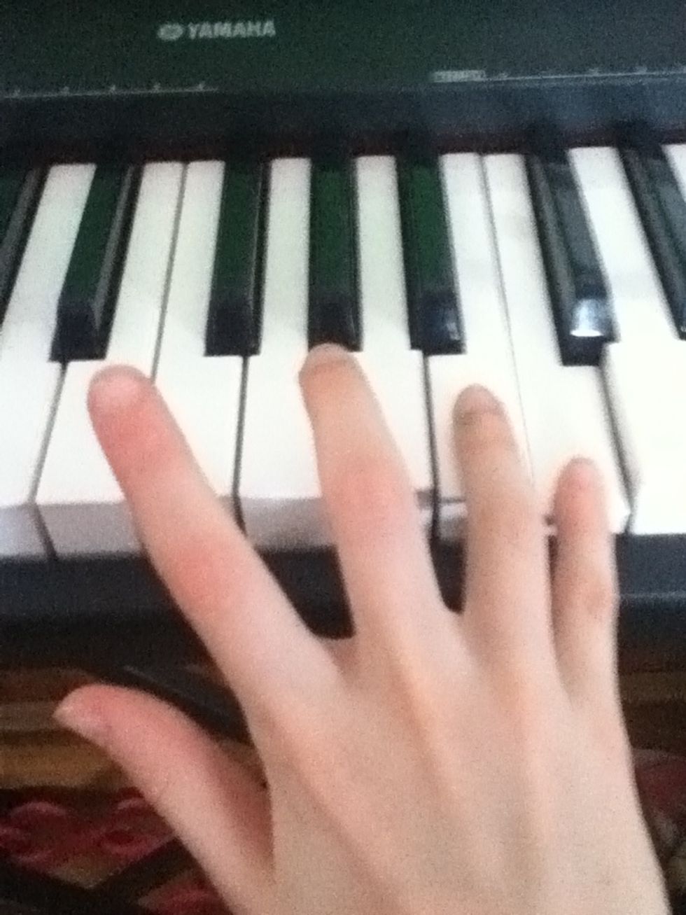 Finally pinkie finger on C