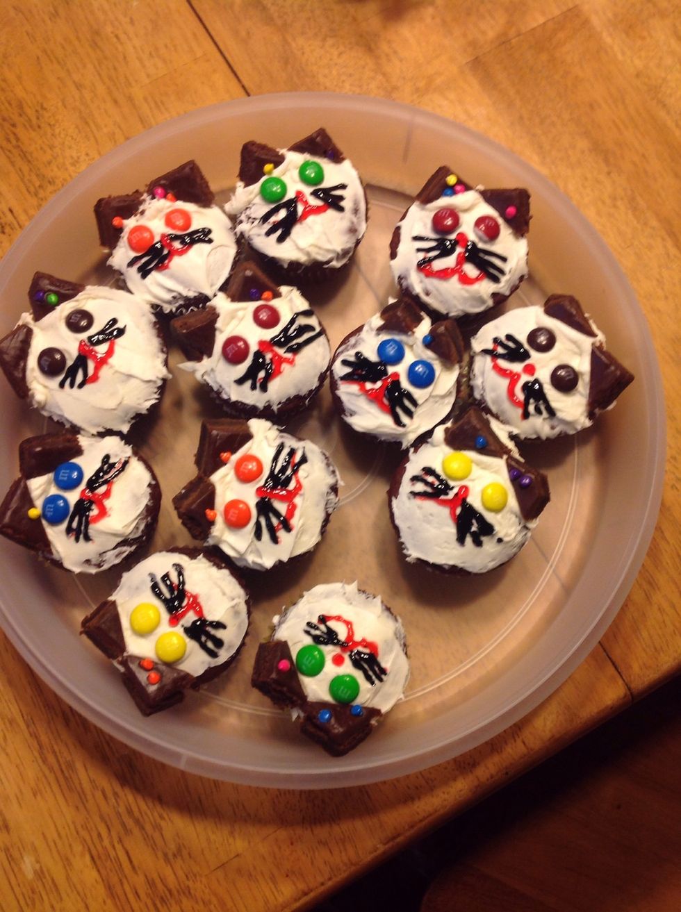 Finally put there ears ,whiskers, and mouth on and you are done!