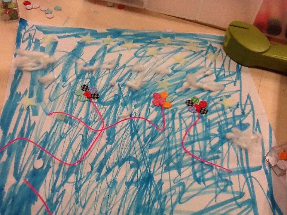 Finally stick the stars on