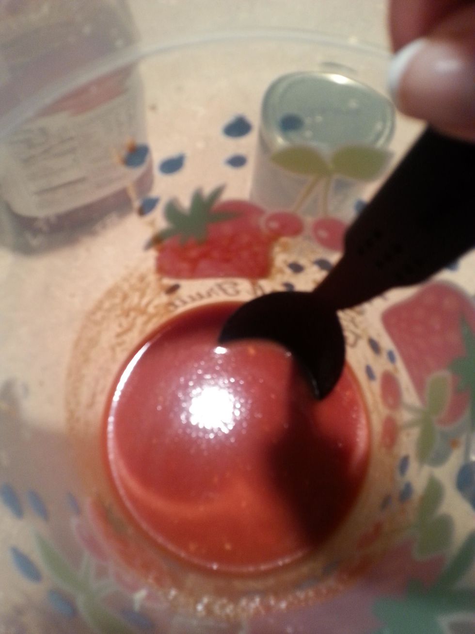 Finally, Stir the mixture together with a spoon.