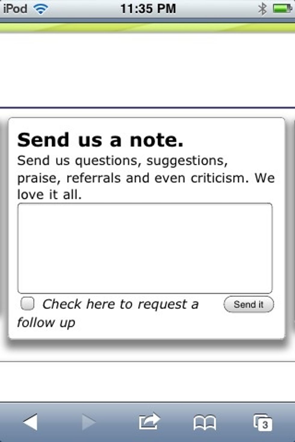 Finally, Tikly loves feedback. If any part is awesome, or any part of it sucks, or if you've got something else to say, hit "Help" in the upper right of your screen, then "Send us a note"!