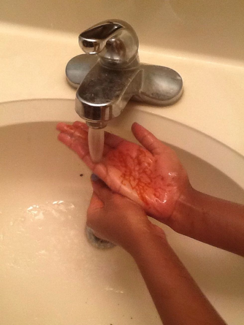 Finally, wash your hands with soap and water to help get rid of the smell.