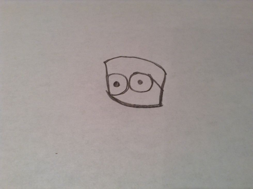 Finally, with the silhouette of your face done you will proceed to the next step. Now fill in the "B" and "O" with two dots foe eyes.\ud83d\udc40