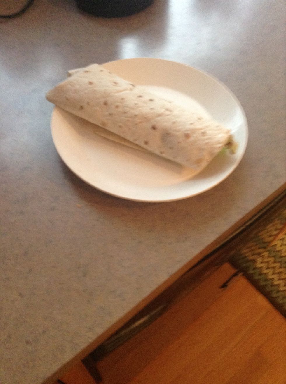 Finally you can enjoy your BBQ chicken wrap