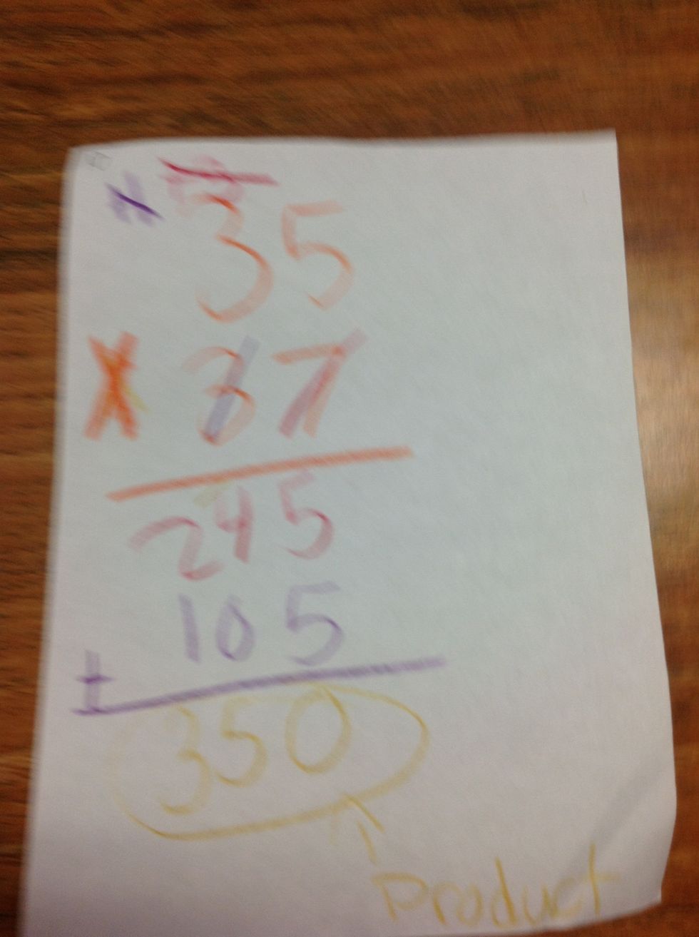 Finally, you circle your answer and put product.