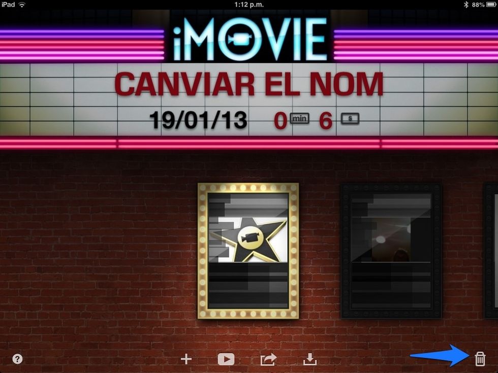 Finalment, si fem tap a la paperera, podrem eliminar el projecte. Pensa-t'ho dues vegades, perqu\u00e8 aquesta opci\u00f3 no es pot desfer.