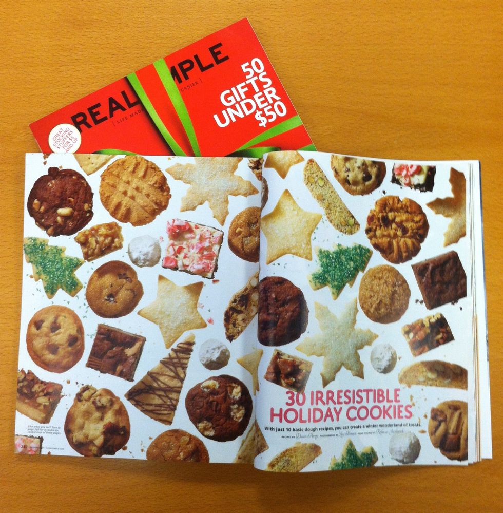 Find 1-3 magazine articles that you would like to use as gift wrap. Gather your present, scissors, and tape and clear a large, flat surface.