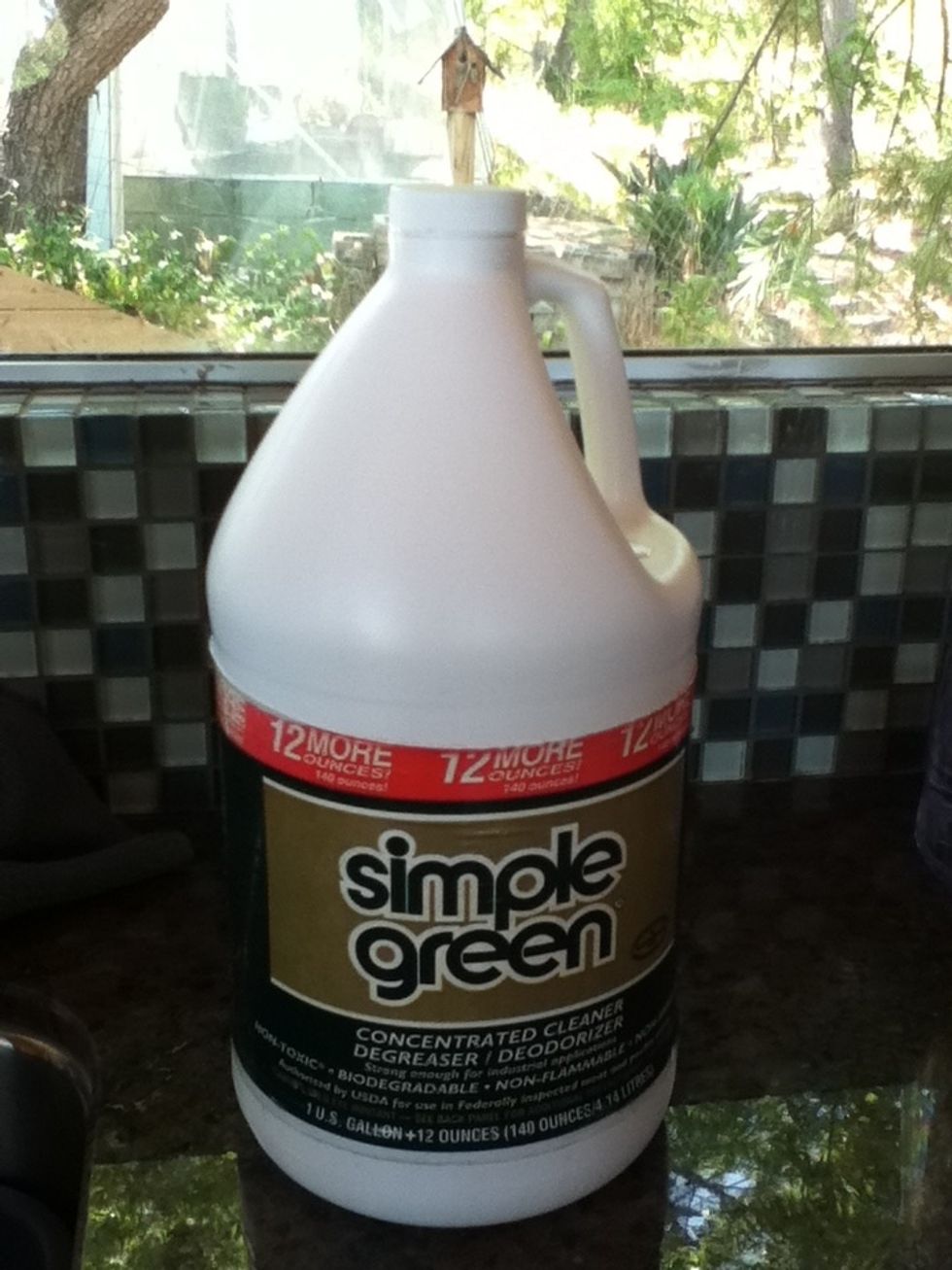 Find a good cleaning solution, it could be plain dish soap, or something better like simple green