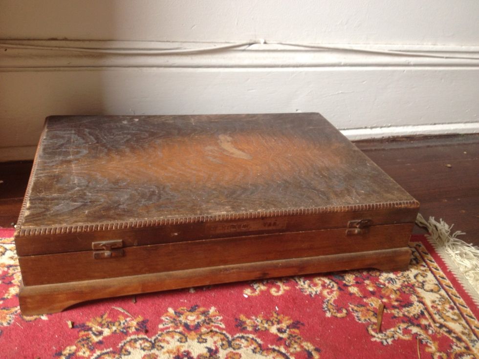 Find a nice wooden box with some detailing...