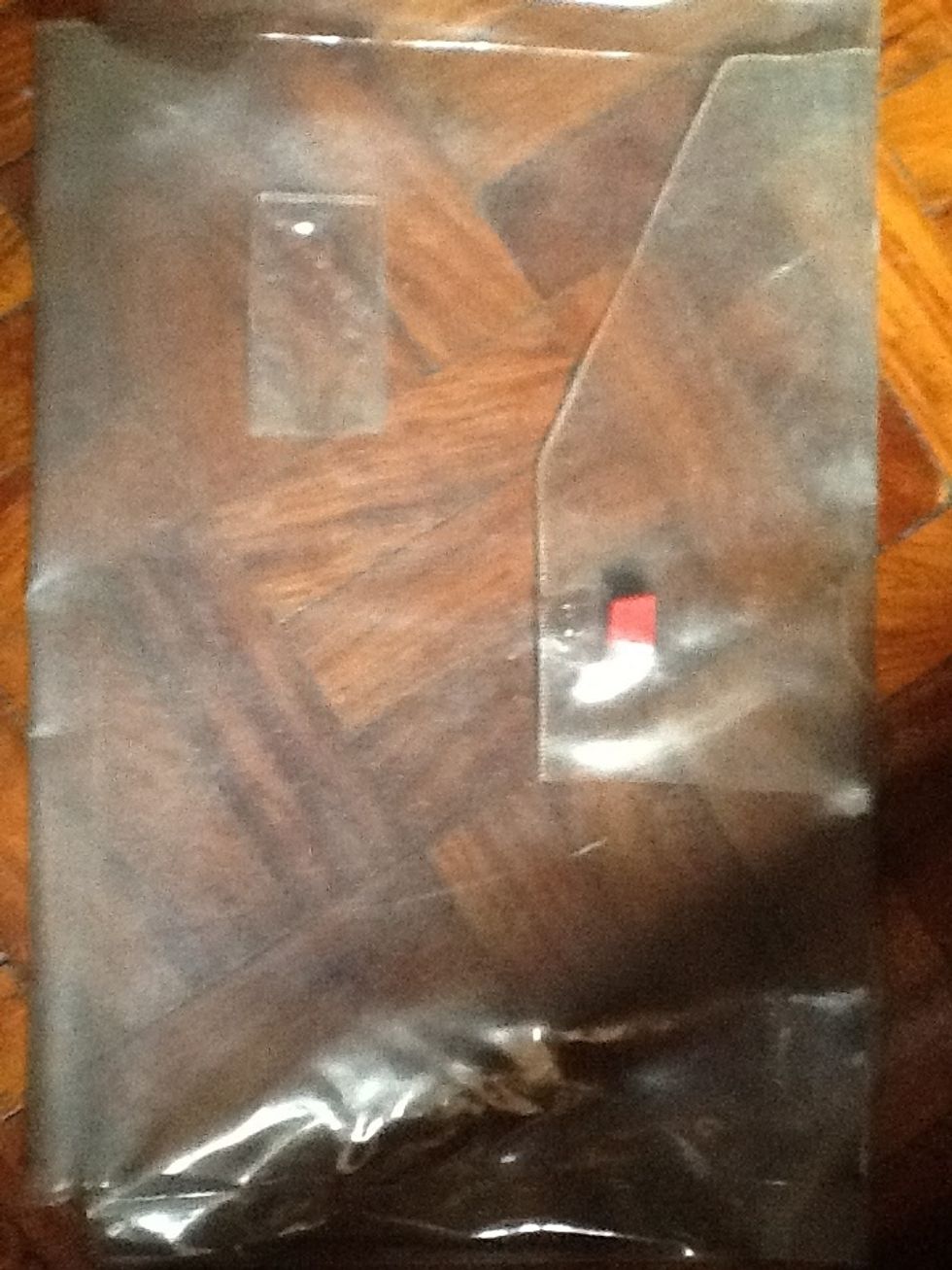 Find a plastic envelope, can be old or new.