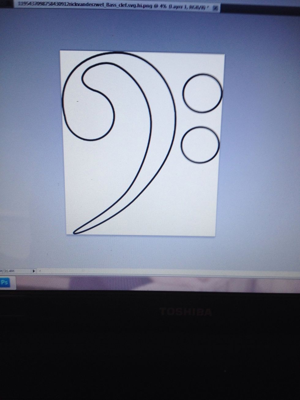 Find a stencil you want to use for the main design. I printed mine from my computer but you could trace yours onto wax paper with a sharpie for an easier time.