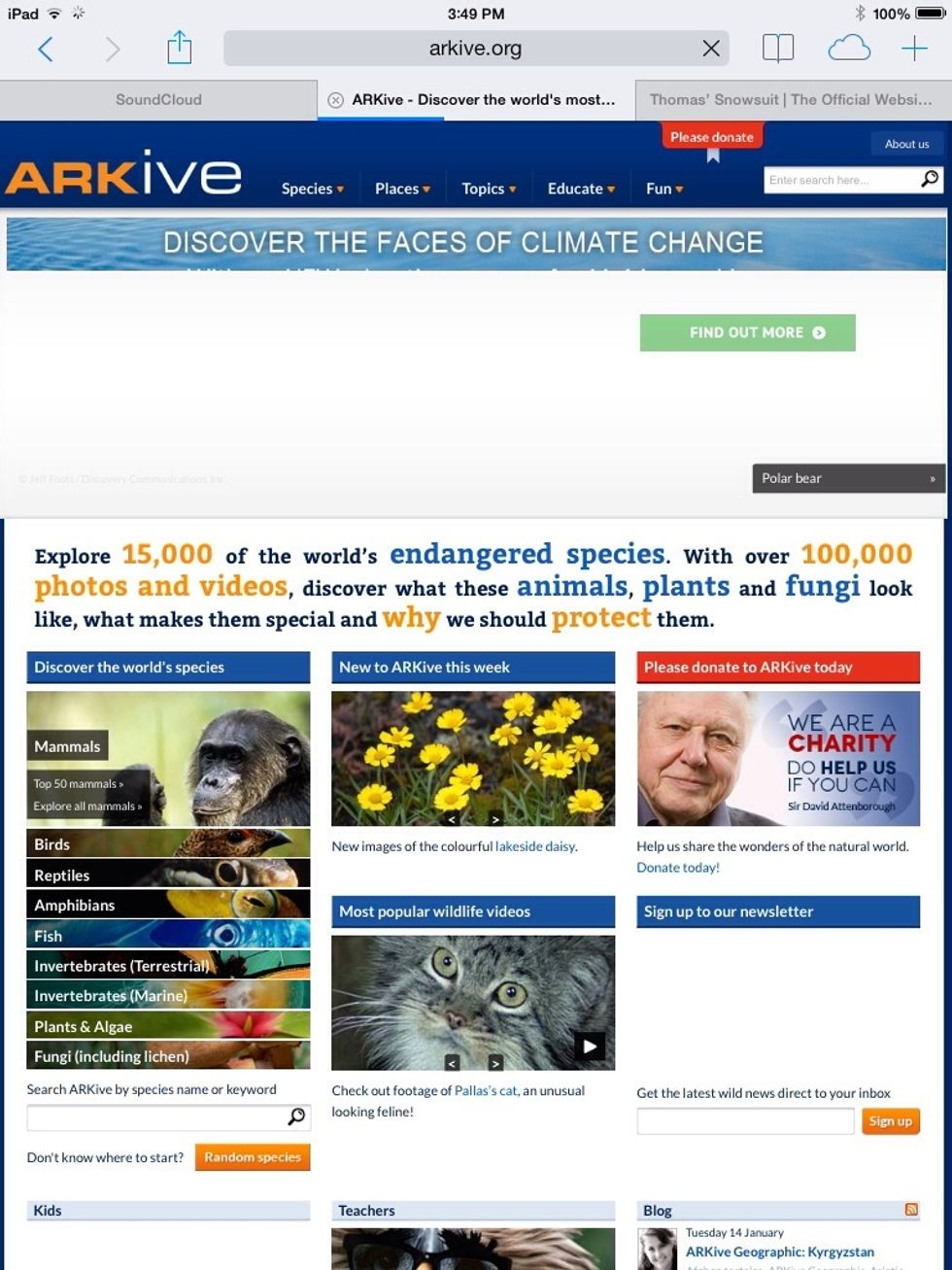 Find a website that you want to add to your home screen.