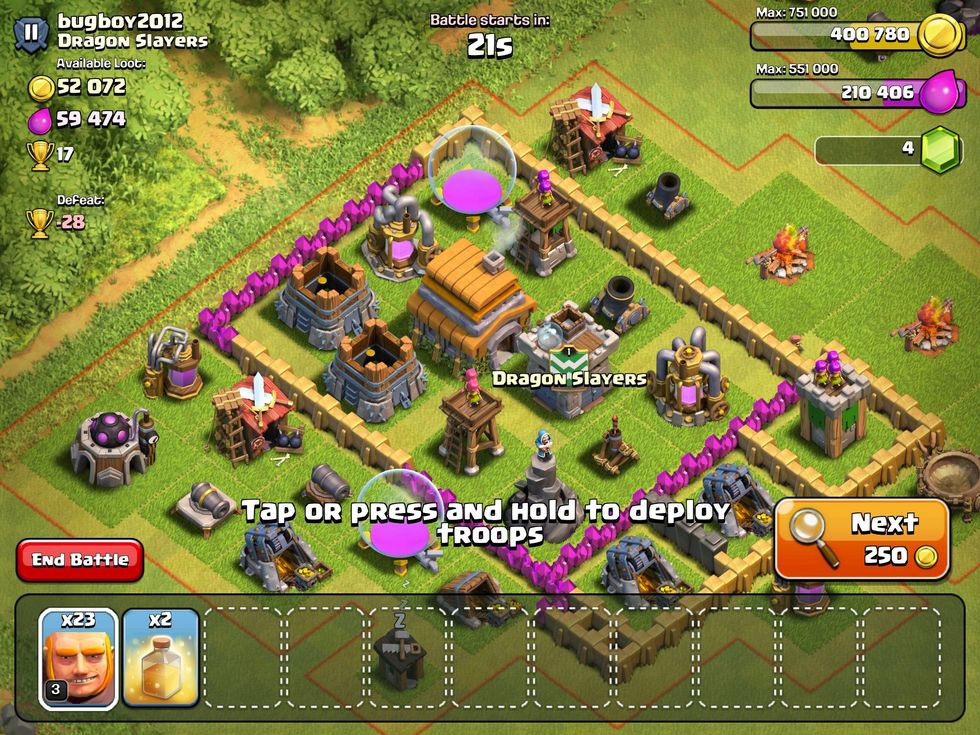 Find easy base to attack