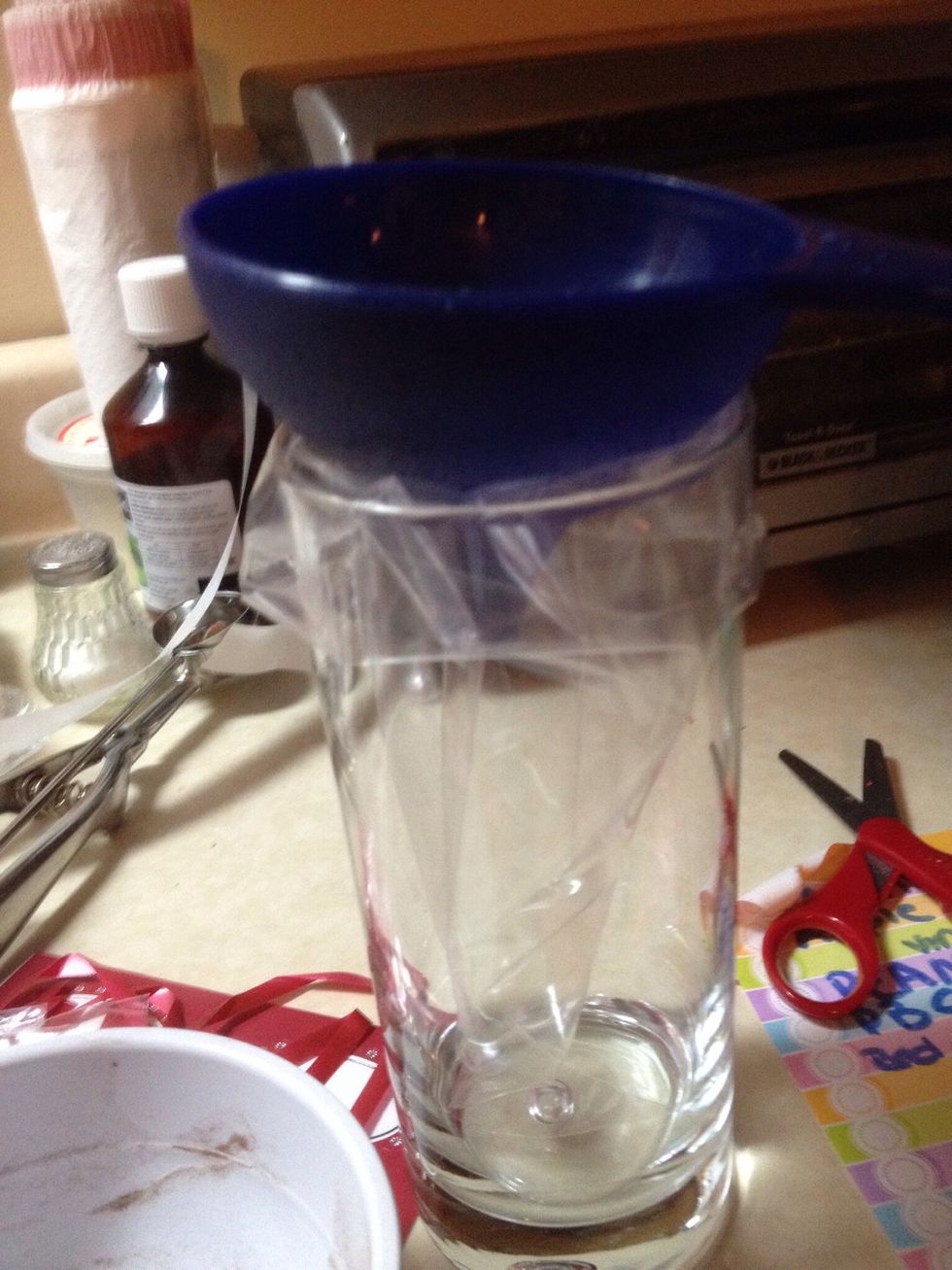 Find it neater and easier and faster to pour through funnel