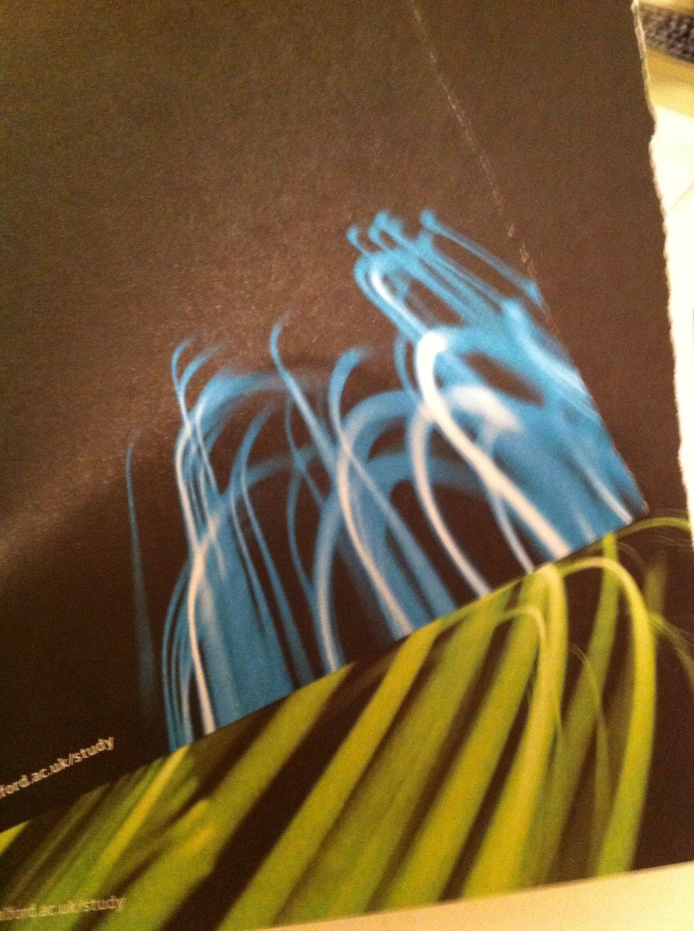 Find sheets with printed designs which would look good for the wings of your dragonfly. I found these in some old university brochure :))