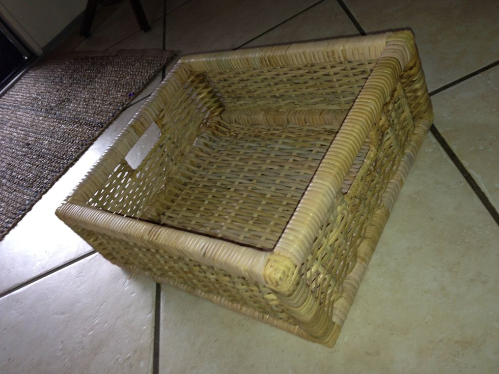 Find some cheap baskets that are the same size. These are $6 each from a furniture shop. We will be using 12 for this project.