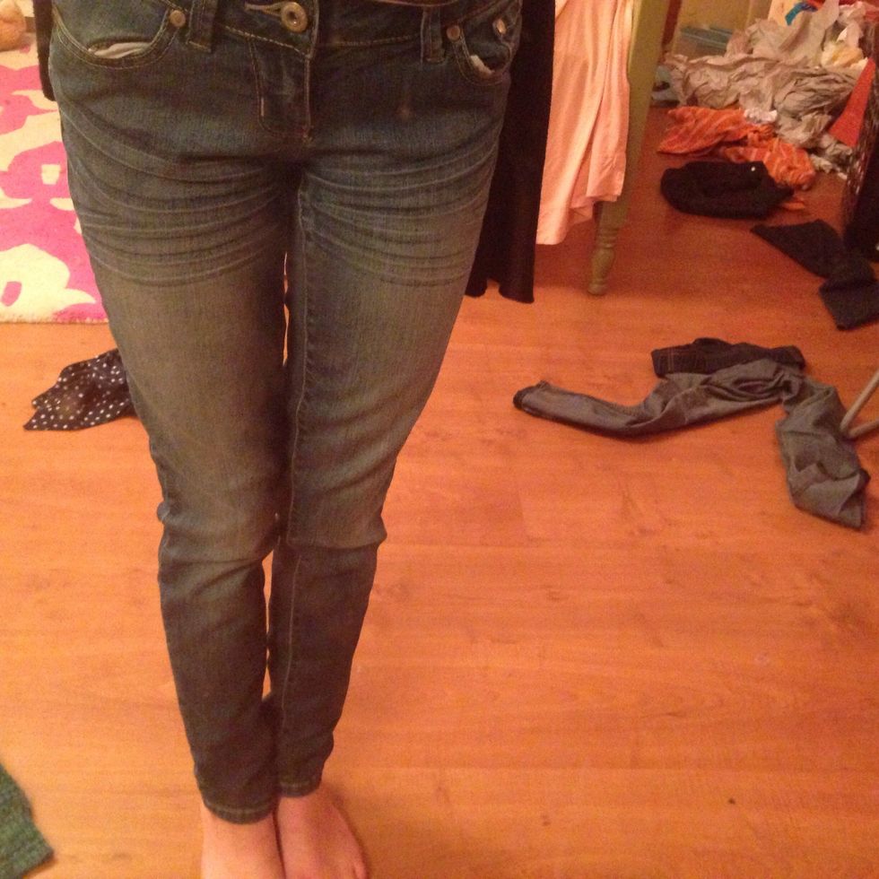 Find some jeans you don't want (sorry for the messy room)