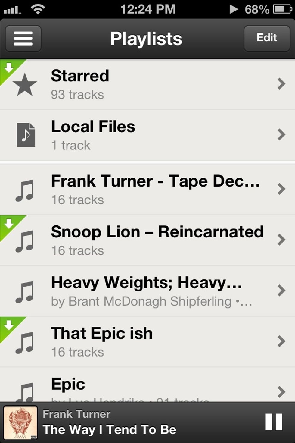 Find the album that you just saved in to a playlist. Open it.