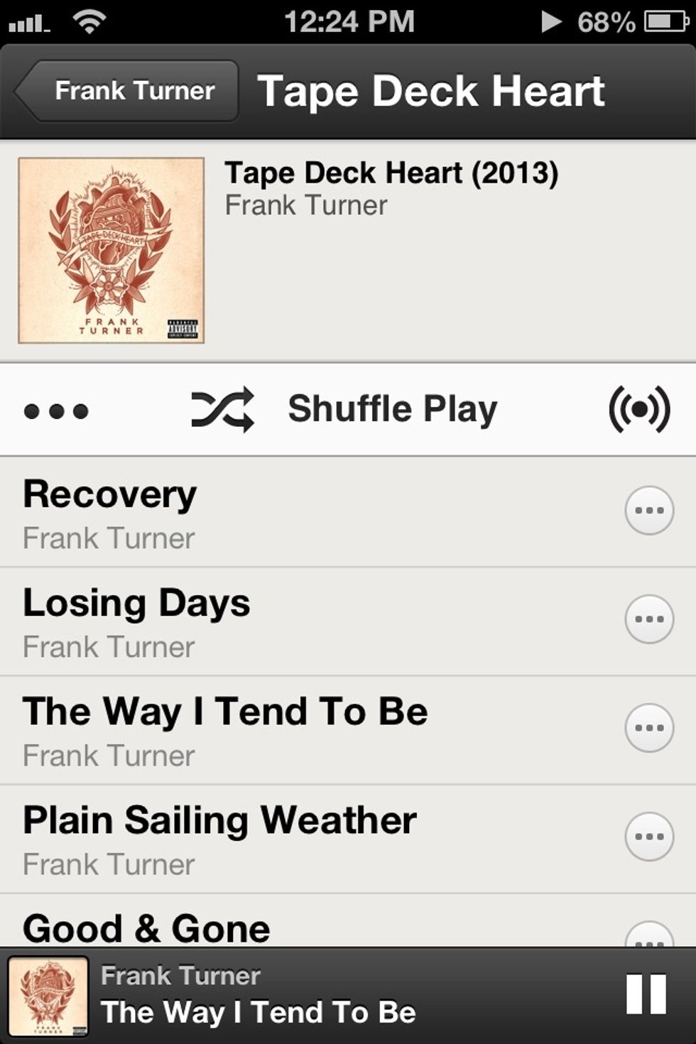 Find the album you wish to make available regardless of connection. Click those three dots below the album art, to the left of the shuffle icon.