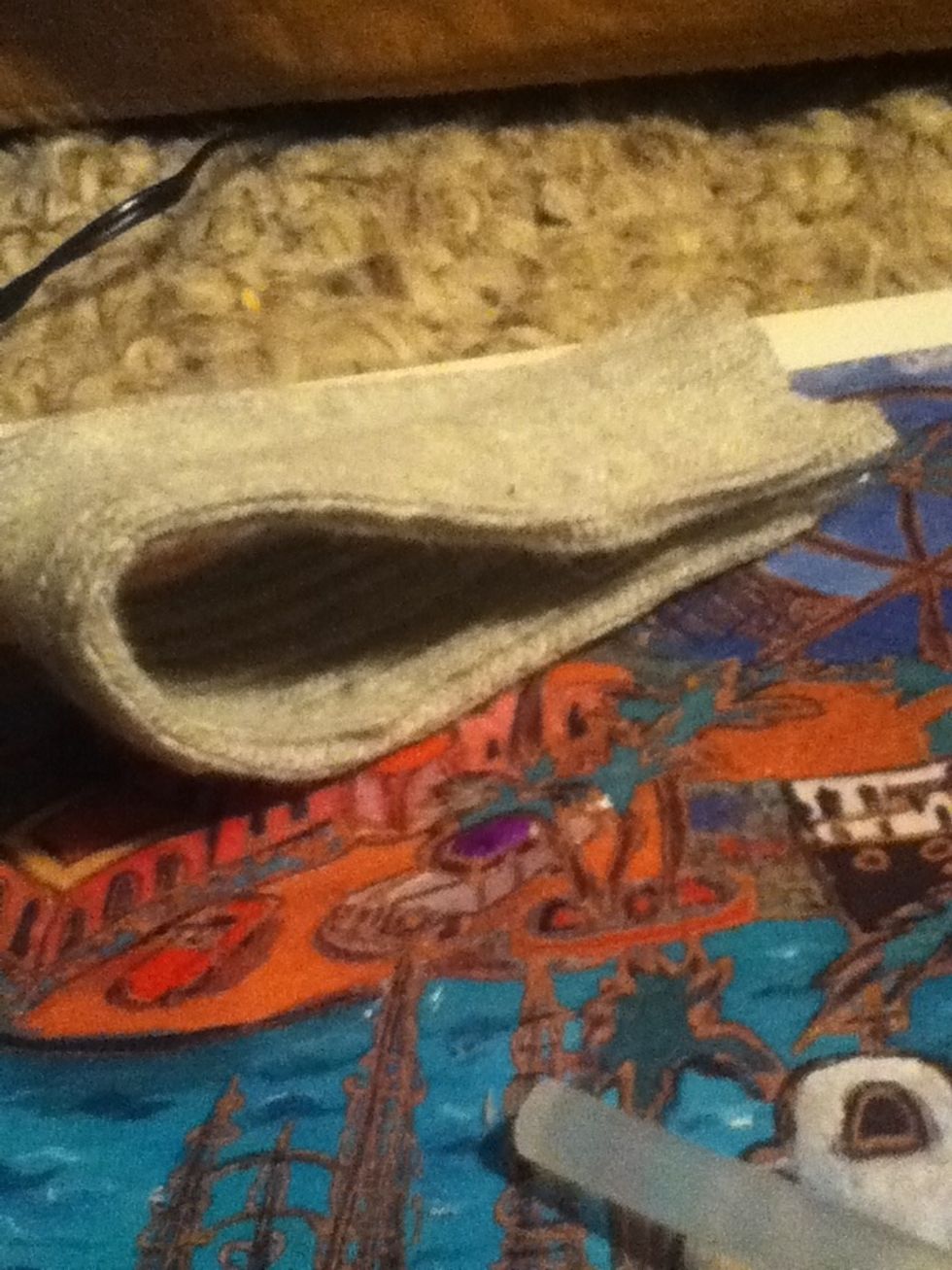 Find the centre of your sock strip