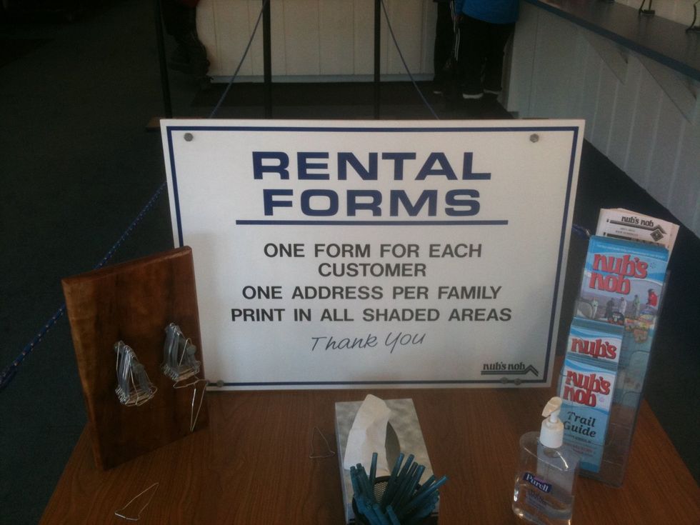 Find the equipment rental forms