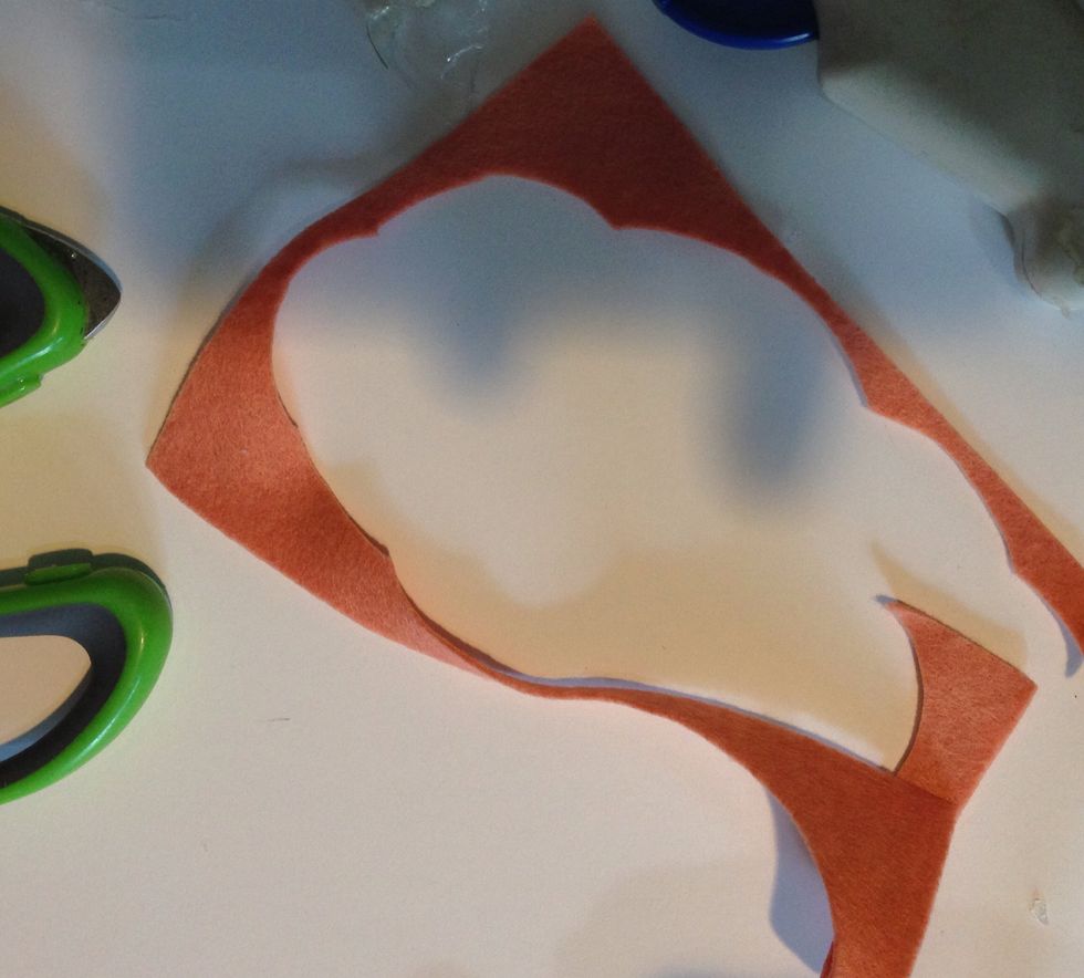 Find the scrap felt from your rose