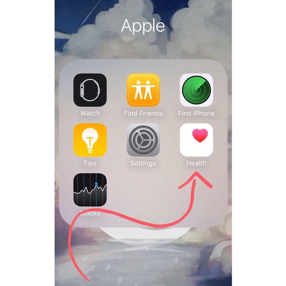 Find the stock Health app and open it.