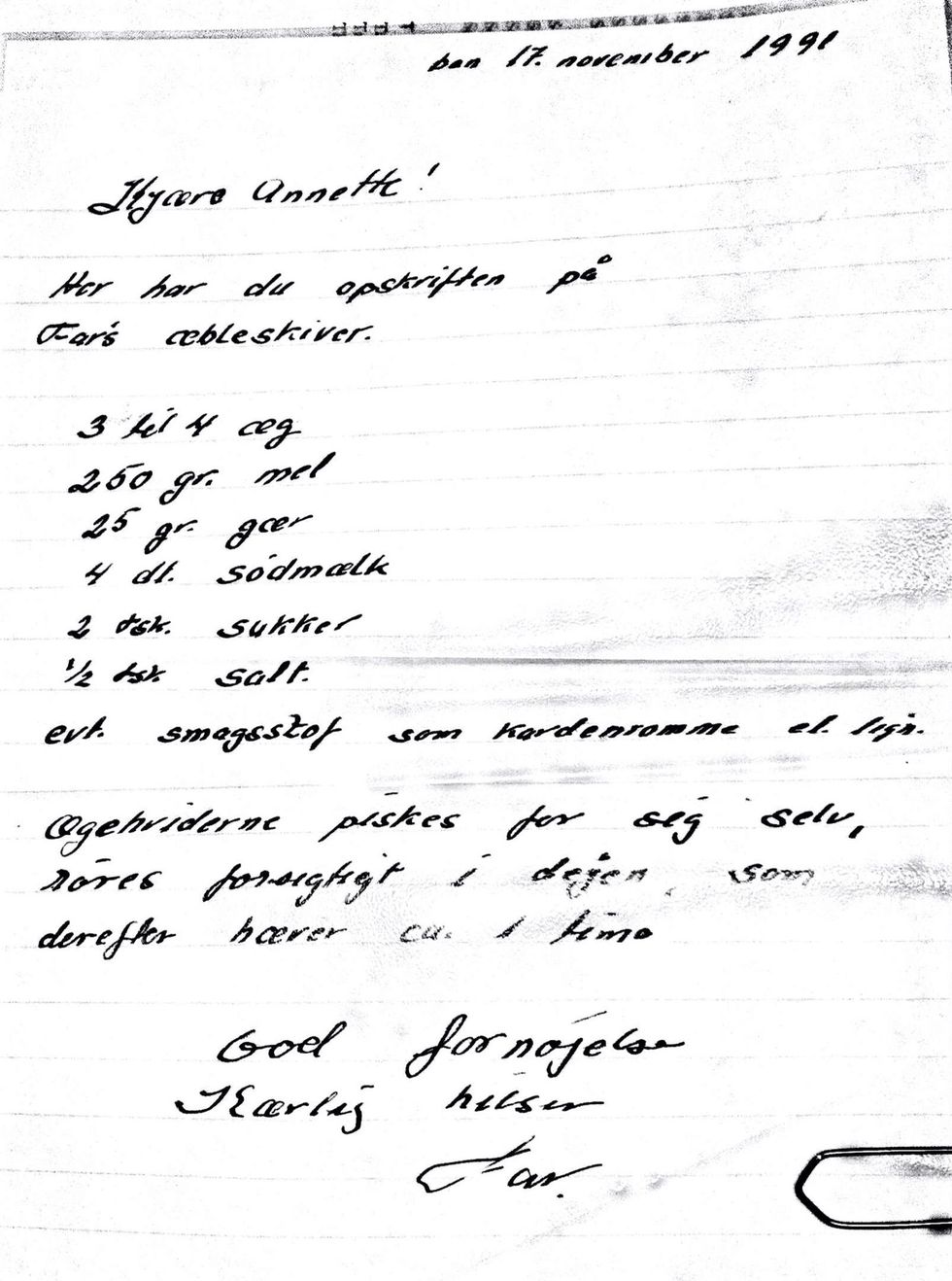 Find the traditional family recipe.