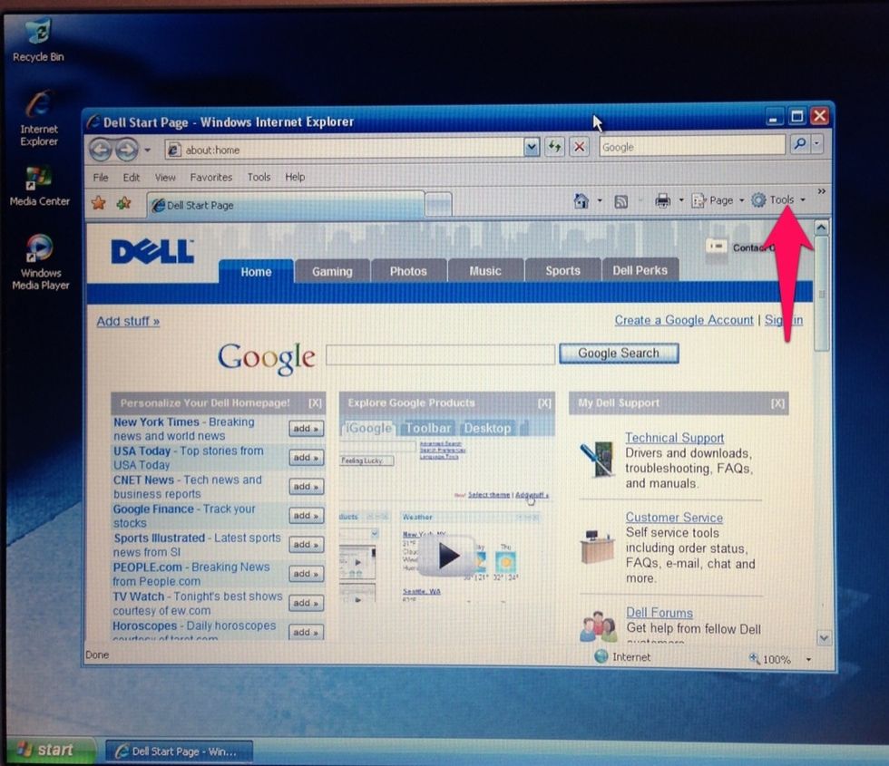 Find "tools" on your homepage and click the drop-down arrow