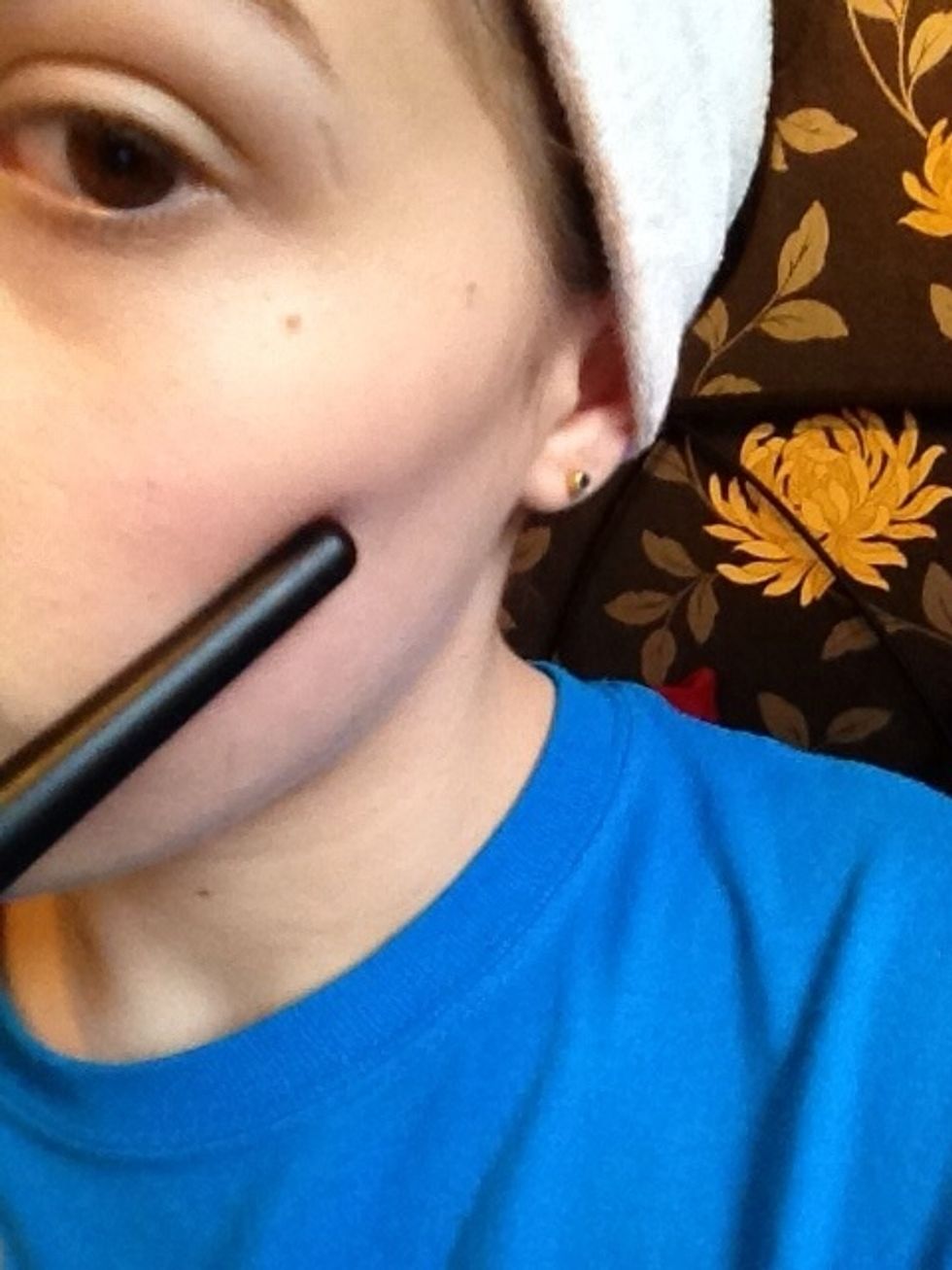 Find where you natural cheekbone shadow is. You can do this by moving your head to find where the shadow hits or using a makeup brush find the dip in your cheekbone