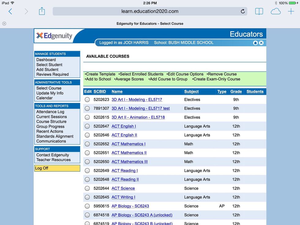 Find your course and click its bubble and click add course to group. Pick your group. This will add the course to each student in the group.  Then click the house at the top right.