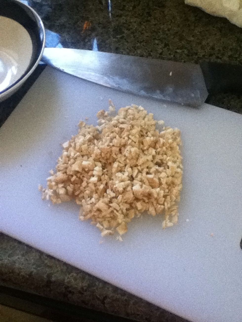 Fine chop those removed stems like this.