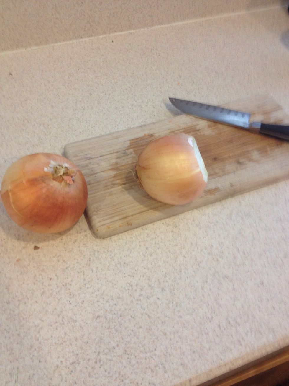 Finely chop 2 onions
