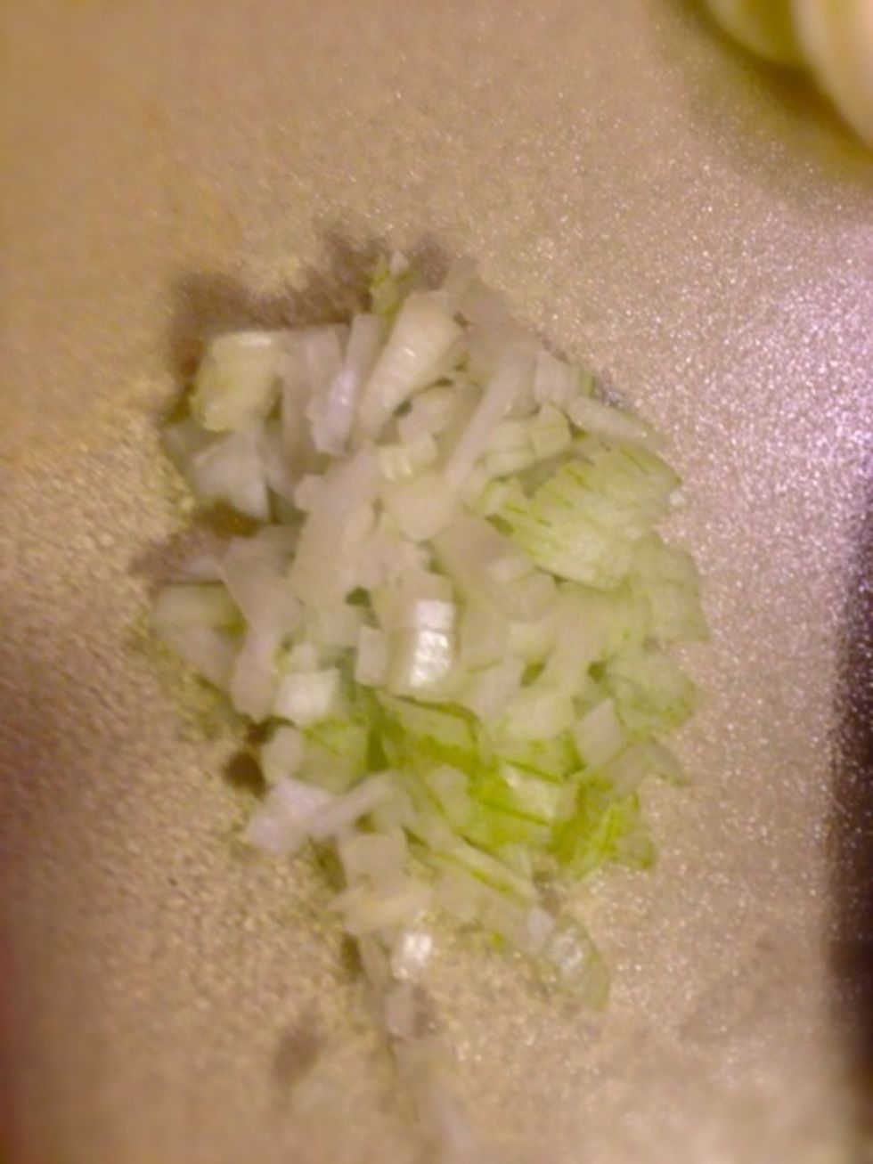Finely chop half an onion