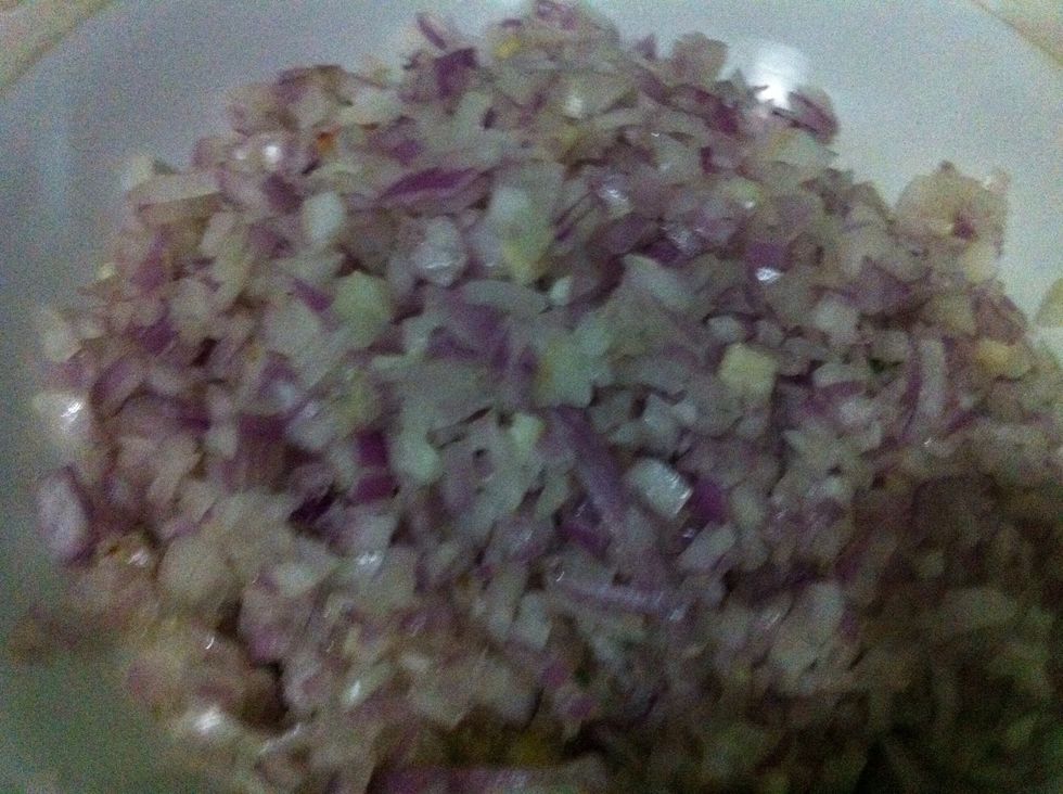 finely chop onions
