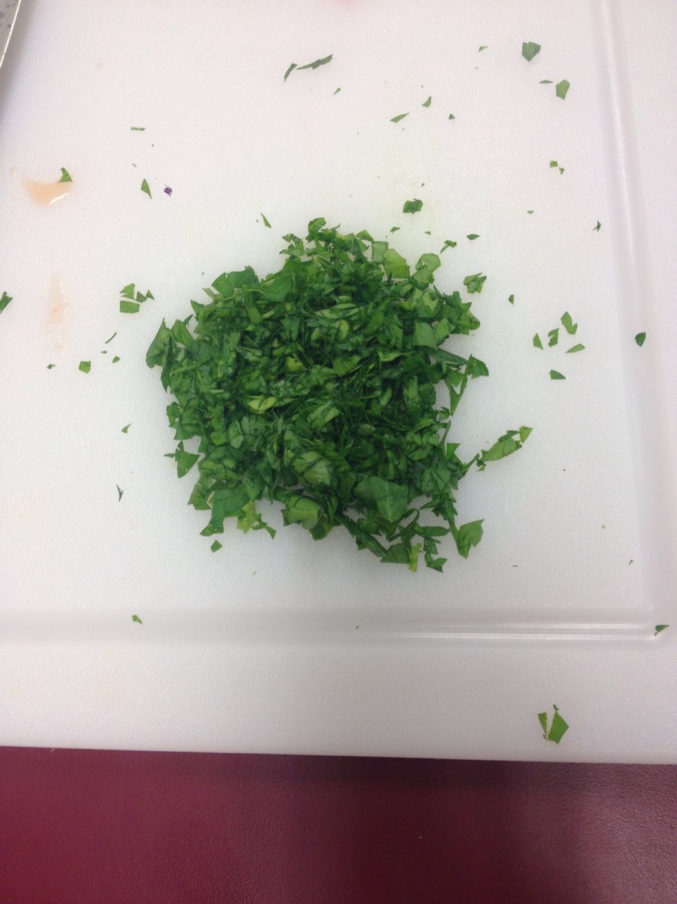 finely chop parsley