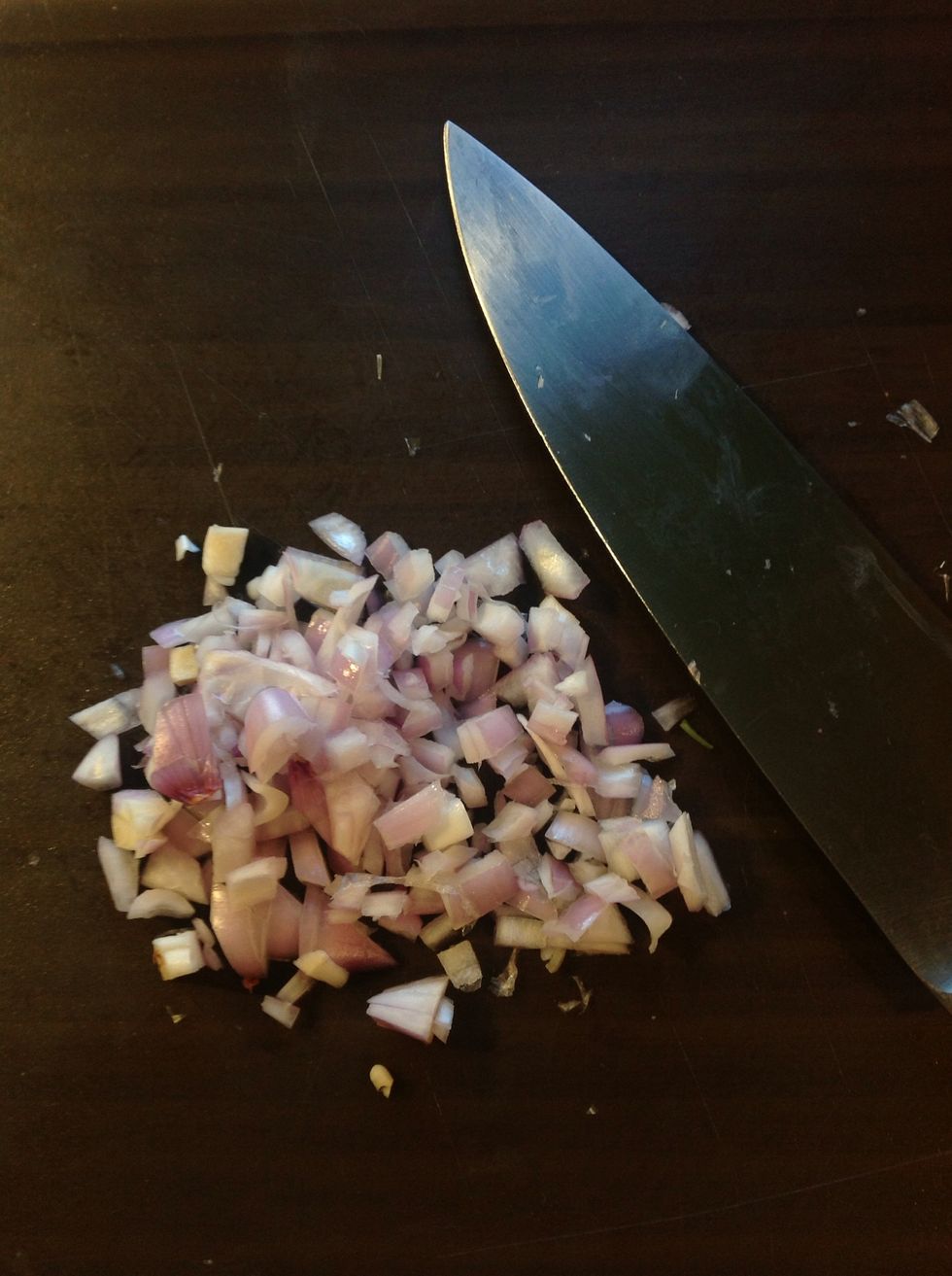 finely chop the shallot and set aside