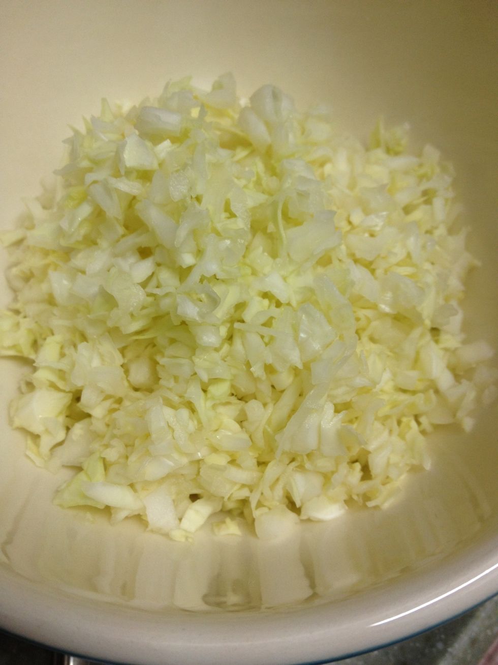 Finely chopped cabbages